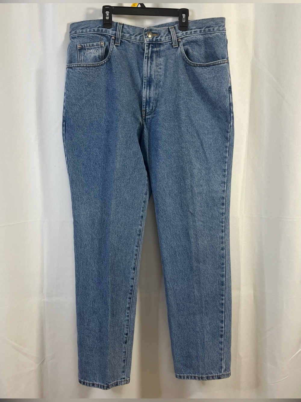 VTG Y2K Faconnable Mens Blue Jeans medwash Size 38x33 Cotton Straight Leg
